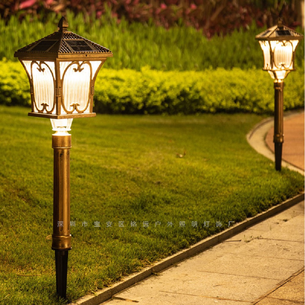 Luces de estaca de camino de jardín, césped de luz solar a prueba de agua, patio, patio, pasarela, al aire libre (ESG17322)