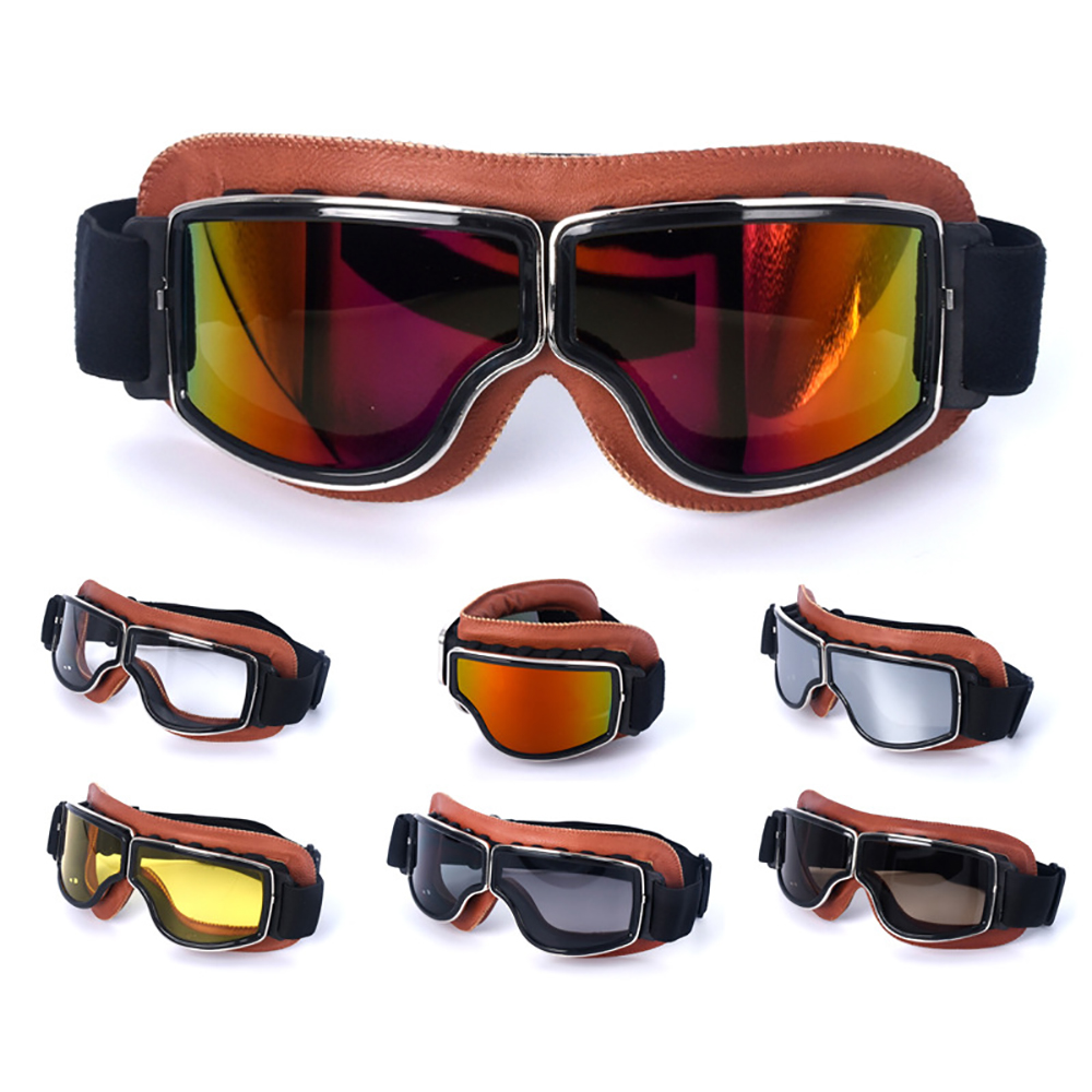 Gafas de motocicleta de motocicleta vintage plegables gafas de casco (ESG21620)