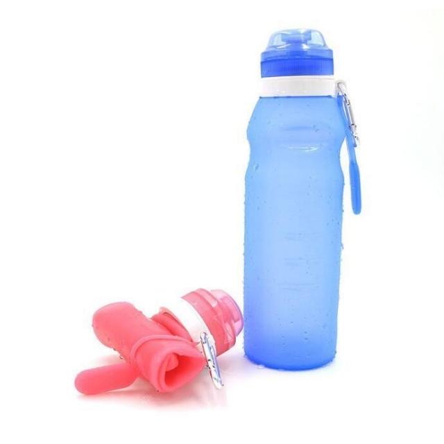  Bebida de silicona plegable botella de bicicleta deportiva 600ml plegable (ESG11749)